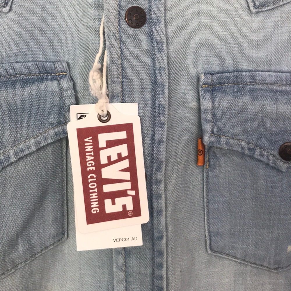 Levi’s Vintage Clothing Distressed Western Shirt - Picture 2 of 7